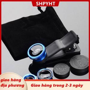 [COD] SHPYHT Giao hàng địa phương 3in1 điện thoại ống kính chung máy ảnh cho điện thoại thông minh góc rộng Fisheye ống kính và clip Macro Máy Ảnh Bộ cho phổ điện thoại di động