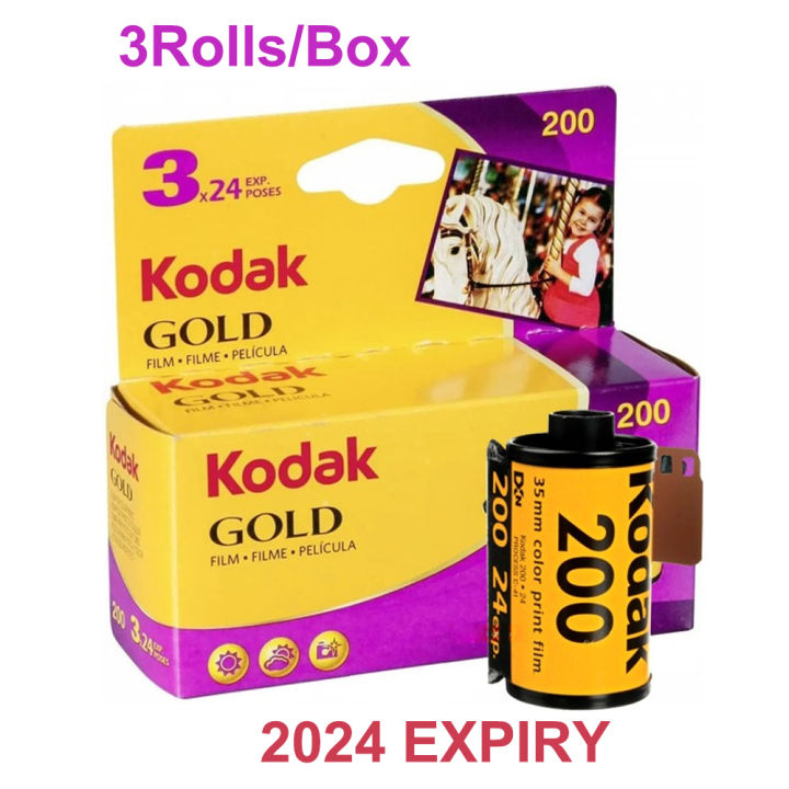 1/3Rolls KODAK GOLD 200 24 Exp 36 Exp 135 35mm Color Negative Film C41 ...