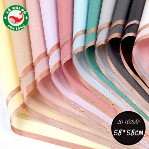 Giấy Gói Hoa Bóng Mờ Viền Đồng Không Thấm Nước