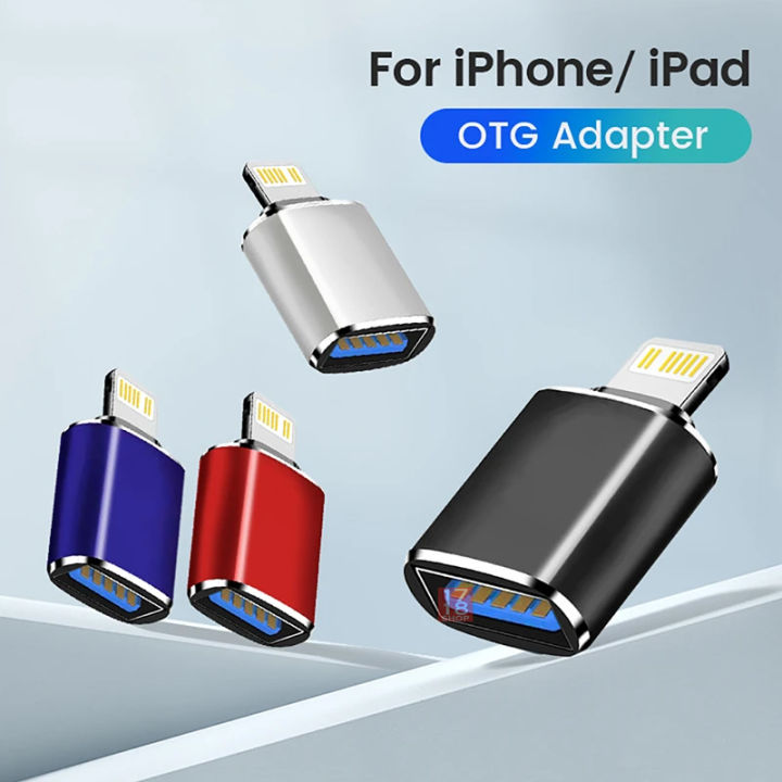Adapter OTG Metal USB to Lightning untuk iPhone 14 13 12 11