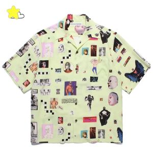 Full Tiger Print Orange Gray Black White Hawaiian Shirts Men Women Summer Casual Wacko Maria Shirt Top With Tags