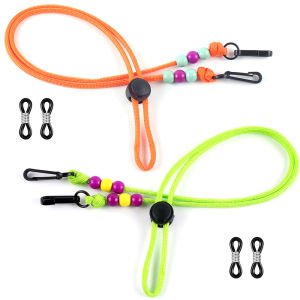 【2PCS】Glasses Strap Neck Cord Adjustable Eyewear Chain FaceMask Bead Holder Sunglasses Rope Band - Local Delivery