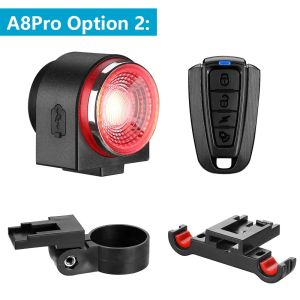 Awapow Bicycle Alarm Anti Theft Tail Light USB Charging Bike Taillight IPX5 Waterproof Automatic Induction Bicycle Lamp Alarm