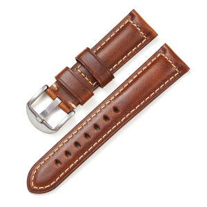 Zhangeer chính hãng chất lượng cao mới Dây đeo đồng hồ da 20mm 22mm 24mm 26mm Dây đeo đồng hồ nam Dây đồng hồ sáp dầu Dây đeo bằng da bò nam đồng hồ cổ điển Phụ kiện đồng hồ đeo tay