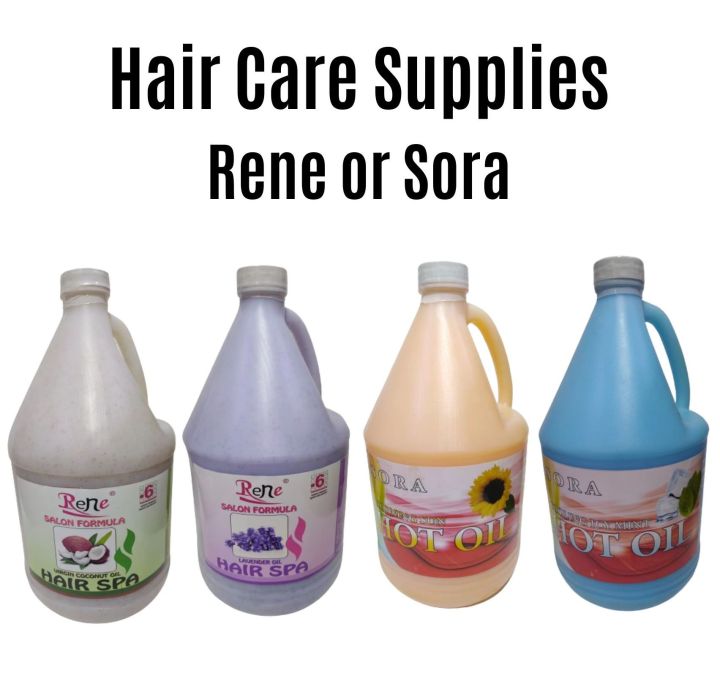 Sora or Rene Hair Care Salon Supplies Hot Oil Hair Spa Gallon