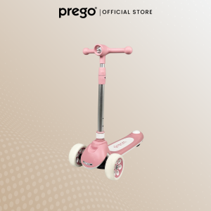 Prego Baby Dream Easy Fold Kids Scooter with LED Lights & Brake - Adjustable Foldable Design for Boys & Girls 6-9 Years