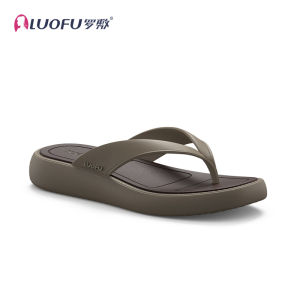 LUOFU Luofu Mens Flip-Flops Toe Separator Odor-Free Thick Sole eva Fashionable Simple Non-Slip Outdoor Sandals