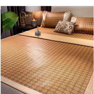 Bamboo Summer Bed Mat Twin/Queen Sizes Foldable Rattan Cooling Mat For Home Anti-Slip Backing Adult Children Cool Dormitory Mat Tikar Bambu 可折叠凉席
