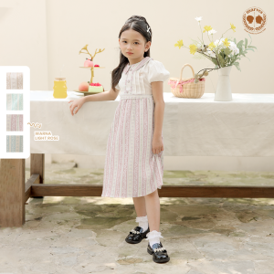 MARVES Gyuri Dress Setelan Baju Rok Anak Perempuan Korean Style Bahan Crinkle Usia 2 Hingga 14 Tahun