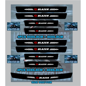 COD 1 set 9pcs cutting sticker sillplate bahan karbon 3d mobil opel blazer stiker bumper bagasi karbon 3d mobil opel blazer