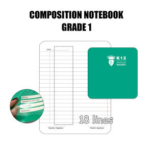 10Pcs K12 Writing Notebook Film Cover for Kinder Grade 1 2 3 6.5"X8.5" 80Lvs Waterproof Composition Notebook