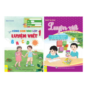 Sách - Combo 2 cuốn Luyện Viết (Cùng Con Vào Lớp 1 + Chữ thường chữ hao cỡ nhỏ theo nhóm) - ndbooks