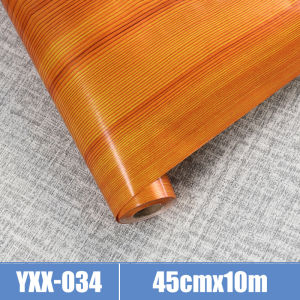 10M wallpaper wooden design plywood wallpaper sticker PVC adhesive cabinet wooden sticker