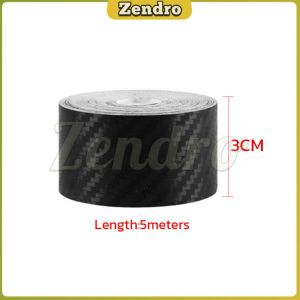 ZEO 3D Carbon Fiber Car Sticker Door Sill Guards Strip Anti-collision Decorative Tape 3/5 Meters