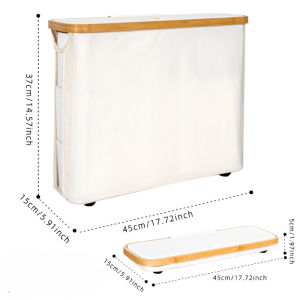 Toilet Paper Storage Basket Holder With Lid Foldable Organizer Dustproof Bathroom Home