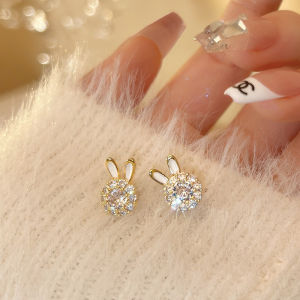 Bộ trang sức thỏ bunny xoay may mắn gồm dây chuyền bông tai nhẫn chất liệu cao cấp siêu đẹp.