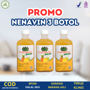 PROMO 3 BOTOL Nenavin cuka nanas murni untuk menurunkan kadar gula darah obat diabetes herbal alami