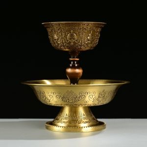 Chén Hộ Pháp Chén Cúng Bằng Đồng Chén Đựng Nến Đựng Nước Cúng Phật Pháp Bảo Mật Tông Tâm Ý MS2