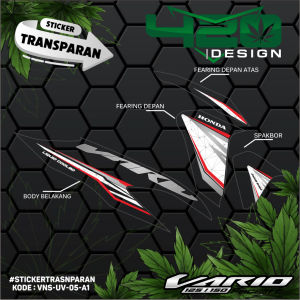Striping/Sticker Vario New 125/150 cc Transparan Custom Design - Stiker Striping Transparan Vario 125 150 Malay Terbaru - VNS-UV - 420 Design