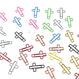 คลิปหนีบกระดาษรูปไม้กางเขนโลหะขนาดเล็ก100ชิ้นคลิปหนีบที่คั่นหนังสือโลหะหนีบสมุดออแกไนเซอร์ใส่เอกสารสำหรับโรงเรียนและสำนักงาน