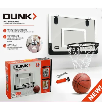 [45cm x 29cm] Mini Basketball Board Hoop Slam Dunk Rim Spring Small Kids Children Ring Bola Keranjang