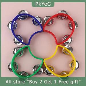 [COD] PkYeG KITCHEN 1pc Plastic Percussion Tambourine For Adults Hand Tambourine Musical Instrument 4 Bells On ABS Tambourine Musical Rhythm Instrum