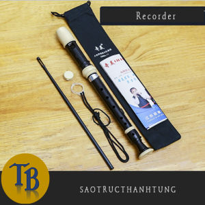 Sáo Recorder tone Đô 6 8 lỗ [Tặng khóa học cấp tốc ] màu đen màu kem âm chuẩn sáo dọc cho mọi lứa tuổi - Thanh Tùng
