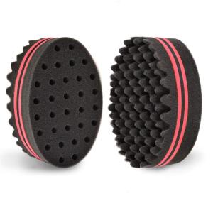 Magic Twist Hair Brush Double Sided Curl Brush Elliptic Twist Sponge Afro Barber Tool For Tin Foil Ironing