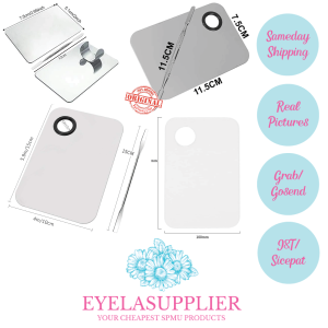 Mixing Pallete Ring Palette Alat Pencampur Makeup Foundation Stainless Steel Spatula Tools Box Set