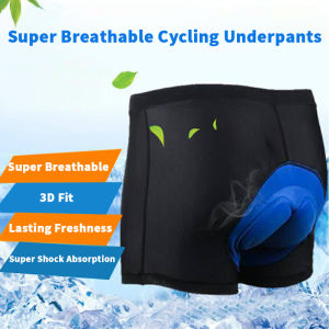 LAYOTO Men Silicone Sponge Breathable Short Underwear Pants Gel 6D Padded Bicycle Cycling Underwear Shorts Men Sponge Underwear Shorts Bicycle Short Pants Padded Coolmax Pants Cycling Bike Short Underwear