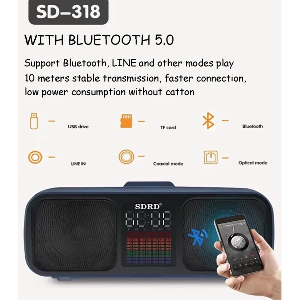 SDRD®︎Karaoke Speaker Manual SD-318 Sdrd Sd-318 Karaoke Speaker Manual Portable Bluetooth Pa