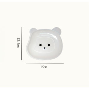 1 sd 6 pcs Piring Makan Anak Lucu Bear Beruang Peralatan Piring Snack Pesta Piring Makan Plastik Anak