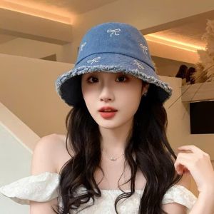 Mũ vành tròn tua rua - Nón bucket nữ thêu Nơ tua cực xinh - đậm chất cá tính nữ - thời trang trẻ