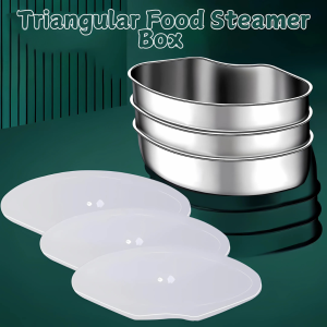 304 Stainless Steel Fan-shaped Steamer Box Separated Steamer Tray Steamer Egg Bowl Steamer Plate Cups Box Household.