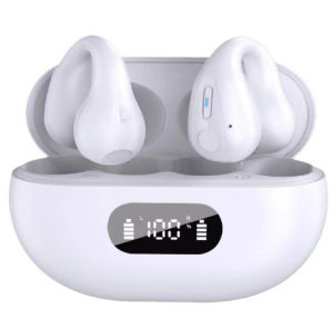 Bluetooth 5.3 Earphone Wireless Clip-on-Ear Bone Conduction Bluetooth Headset Non-In-Ear Long Battery Life Fingerprint Touch Headset Waterproof Bluetooth Earphone Bluetooth Earphone Wireless Sports Headset