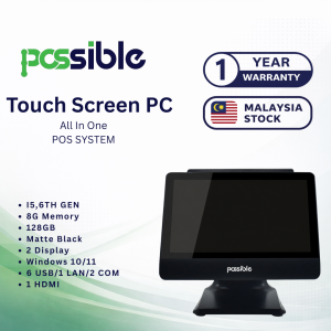 POSSIBLE PS-P3 Model Windows POS Terminal Touch Screen PC Intel i5 6th Gen 8GB 128GB SSD