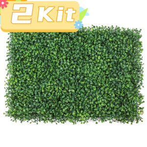 【 New Arrival】2 PCS Artificial Grass Carpet 40 * 60cm Artificial Plant Leaves Milan Grass Mat Outdoor Hedg