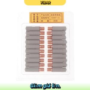 YIBAR 2 cái bộ 15ak hàn liên hệ với lời khuyên lớp phủ mới bảo vệ 25mm M6 khí vòi phun tip 0.8mm-1mm MIG Hàn torche hàn các bộ phận công cụ