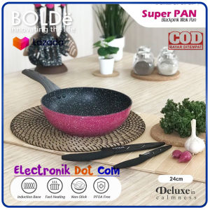 BOLDe Super Pan Wok 24 cm Bahan Granite Series - Blackpink