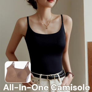 One-Piece Anti-Glare Thin Camisole Undershirt Ice Silk Sling Camisole With Bra Pad Soft Support Women Tank Top Singlet
