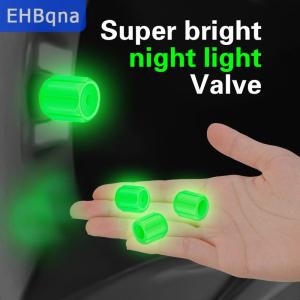 [COD] EHBqna SPORTS จุกลมยางเรืองแสง4ชิ้นสำหรับอุปกรณ์แต่งทรงดุมล้อรถจักรยานยนต์อุปกรณ์แต่งทรงผมก้านวาล์วในที่มืดอุปกรณ์เสริมฝาครอบกันฝุ่น