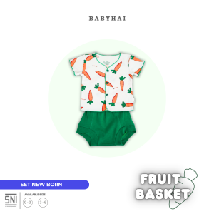 BABY HAI Fruit Basket - Setelan New Born Baju Pendek Celana Pendek Pop