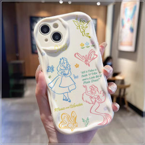 Disney Princess Compatible for IPhone 15 Plus 11 14 13 12 15 Pro Max XR X XS Max 15 7Plus 8plus Wavy Curved Edge