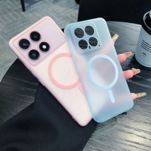 For Xiaomi POCO F6 F5 Pro Case Hard PC MagSafe Wireless charging Protect Back Cover Case For Xiaomi POCO F5 F6Pro F3 Phone Shell
