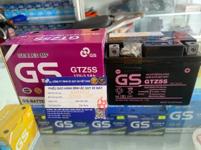 Ắc quy xe máy GS-GTZ5S Tím (12v 3.5Ah) dùng cho xe Wave Future Winner Blade nouvoExciter