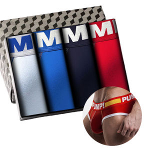 CMENIN 4PCS แฟชั่นผ้าฝ้าย Breathable Jockstrap ชุดชั้นในชายสั้นเซ็กซี่กางเกงในชายกางเกงผู้ชายกางเกง Homme HZBR4