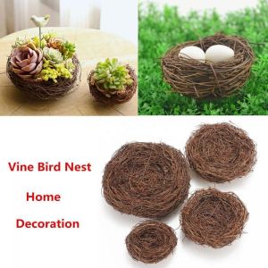 1Pc Handmade Vine Bird Nest House Home Nature Craft Holiday Novelty Decoration