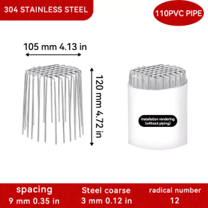 Outdoor Balcony Drainage Cover - Bird-proof Anti-blocking Roof Floor Drain Round Pipe Cap Filter
