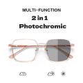 17 MILE Ultra light large frame photochromic anti-blue light HD glasses for men and women, popular and fashionable Douyin hot model Female Female. 