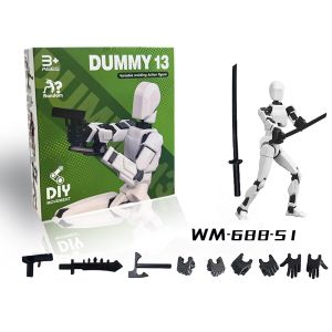 HAHA Dummy Action Figure Mainan Pergeseran Bentuk Bergerak Multi-Sendi Manekin Cetak 3D Dengan